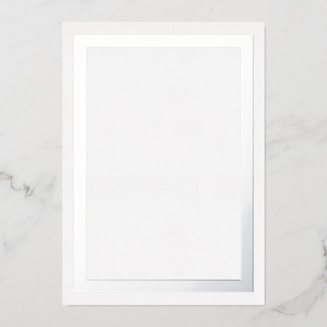 Ultra Luxe Thick Silver Foil Border Cardstock (Front)