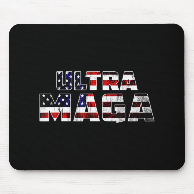Ultra Maga Donald Trump Joe Biden Republican Ameri Mouse Pad (Front)
