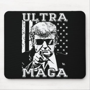 Ultra MAGA  Fun Anti Biden US Flag Pro Trump Trend Mouse Pad
