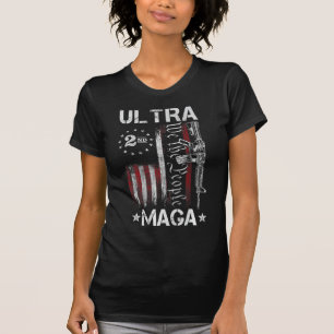Ultra MAGA Gun AR- Quote Patriotic American Flag T-Shirt