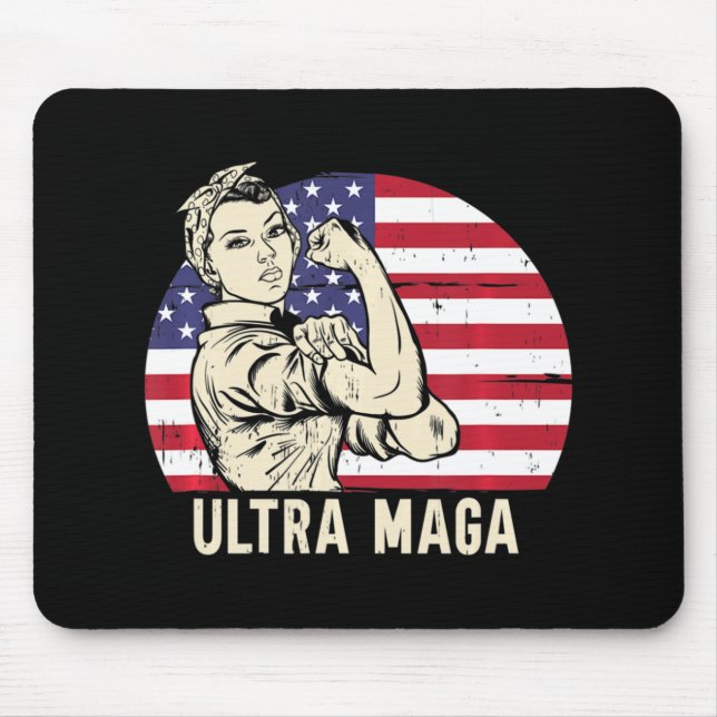 Ultra Maga Messy Bun  Mouse Pad (Front)