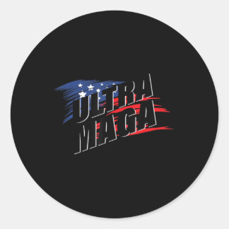Ultra MAGA Pro American Pro Freedom Ultra-MAGA Ult Classic Round Sticker