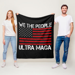 Ultra Maga Pro Trump 2024 Funny Republican Fleece Blanket