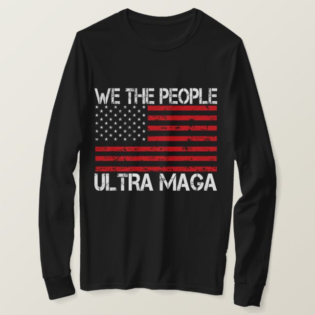 Ultra Maga Pro Trump 2024 Funny Republican  T-Shirt (Design Front)