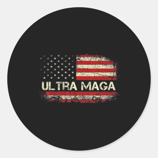 Ultra Maga Proud Ultra-Maga  Classic Round Sticker (Front)