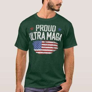 Ultra Maga Shirt American Flag Disstressed Proud U