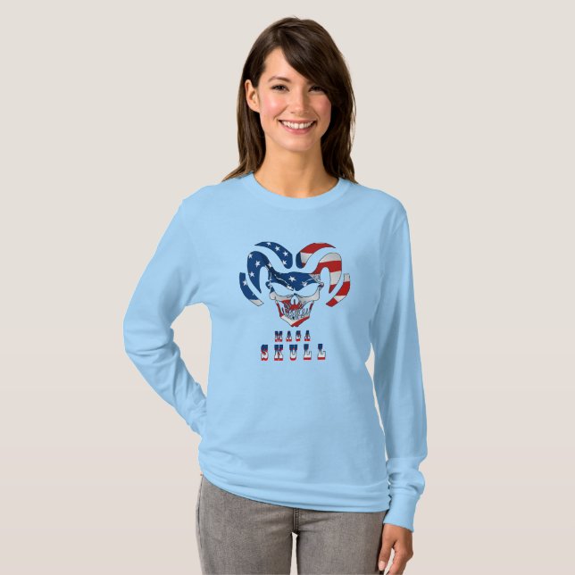 Ultra Maga Skull | Women's Long Sleeve T-Shirt (Front Full)