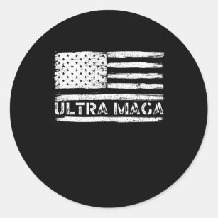 Ultra MAGA, Trump Maga, Republican gifts, American Classic Round Sticker