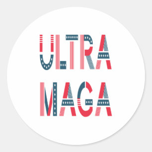 Ultra MAGA Trump Patriotic Republican Conservative Classic Round Sticker