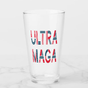 Ultra MAGA Trump Patriotic Republican Conservative Glass