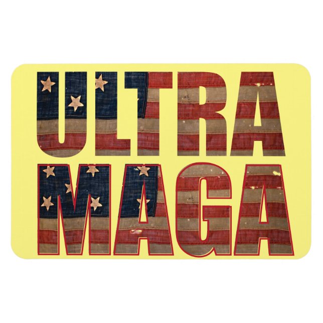 Ultra MAGA Trump Supporter 💡  Great Again USA  Magnet (Horizontal)