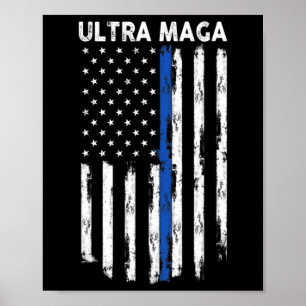 Ultra Maga US Flag Proud Ultra Maga  Poster