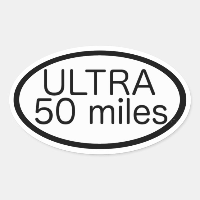 Ultra Marathon Oval Sticker (Front)