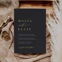 Ultra Minimal Left | Calligraphy Accent Wedding