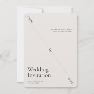 Ultra Minimal luxury Creative wedding invitation 