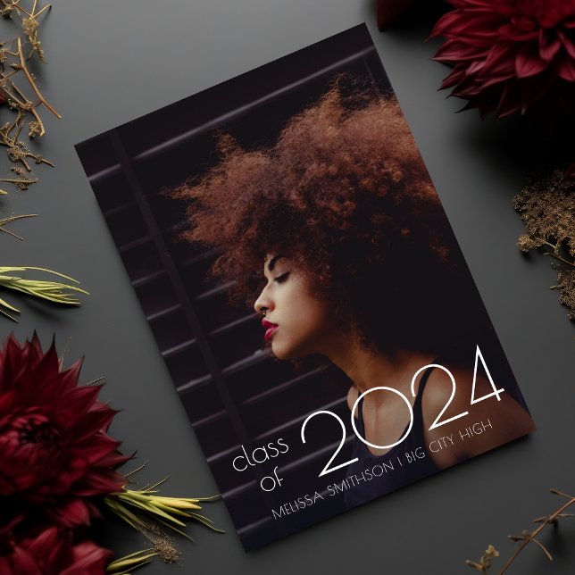 Ultra Minimal Modern Photo 2024 Graduation Announcement (Creator Uploaded)