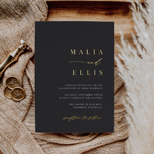 Ultra Minimal Right   Calligraphy Accent Wedding