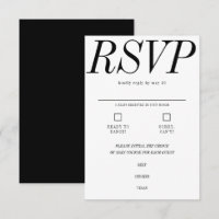 Ultra Minimal Typography Black White Wedding