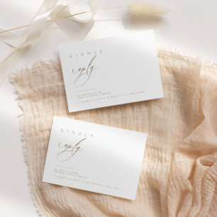 Ultra-Minimal Typography RSVP Reply   Enclosure Card