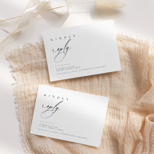 Ultra-Minimal Typography RSVP Reply   Enclosure Card