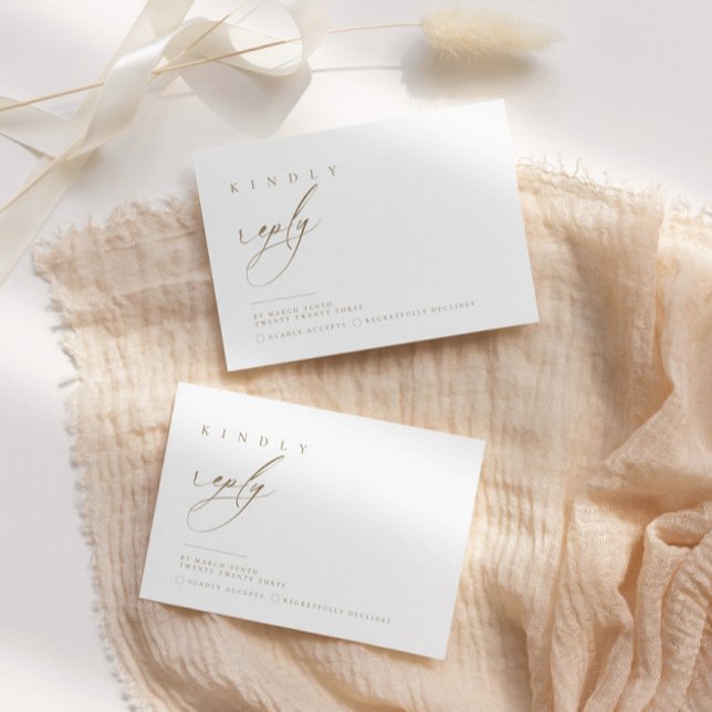 Ultra-Minimal Typography RSVP Reply | Enclosure Card (Creator Uploaded)