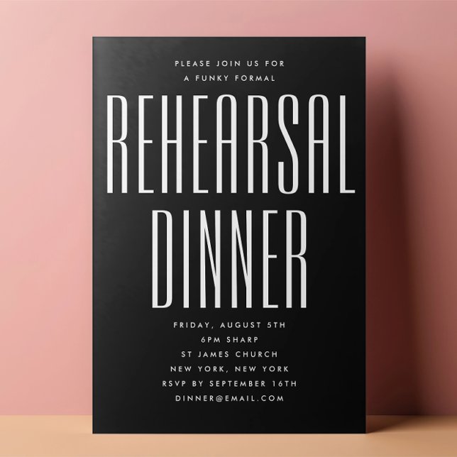 ULTRA MINIMALIST MODERN WEDDING REHEARSAL DINNER INVITATION (Creator Uploaded)