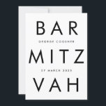 Ultra Modern black white bar mitzvah QR CODE RSVP Invitation<br><div class="desc">Ultra Modern black white bar mitzvah QR CODE RSVP Invitation</div>