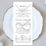 Ultra Modern Black White Simple Monogram Menu<br><div class="desc">slim menu to match the collection
*if you would like more paper options this design can be transferred to a slim program
*or for more help contact me</div>
