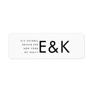Ultra Modern Bold Big Monogram Elegant Wedding