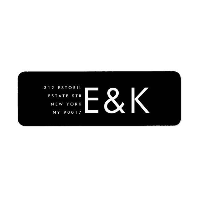 Ultra Modern Bold Big Monogram Simple (Front)