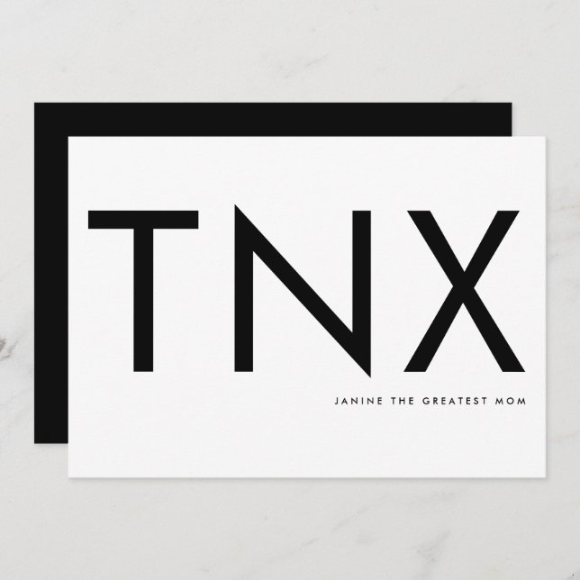 Ultra Modern Bold Big Thank You Mother Day (Front/Back)