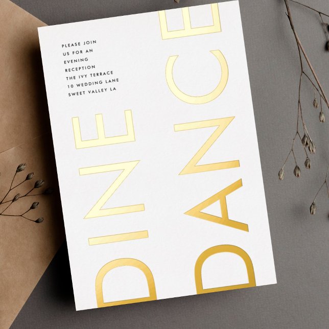 Ultra Modern Bold Monogram Wedding GOLD DINE DANCE (Creator Uploaded)