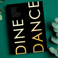 Ultra Modern Bold Monogram Wedding GOLD Enclosure 