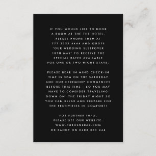 Ultra Modern Bold Names Big Simple Wedding Enclosure Card