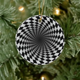 Ultra Modern Futuristic Black And White Ceramic Tree Decoration