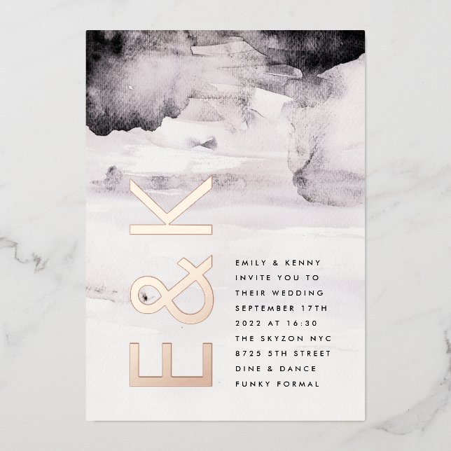 Ultra Modern Gender Neutral Ink Wedding (Front)