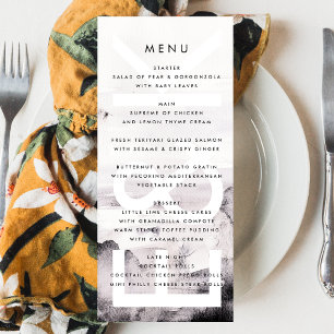Ultra Modern Gender Neutral Wedding Menu