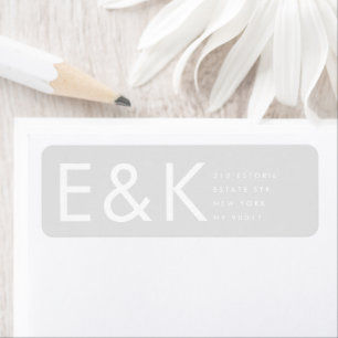 Ultra Modern Grey Bold Big Monogram Simple