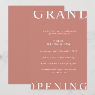 ultra modern layout elegant script grand opening invitation