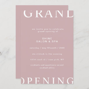 ultra modern layout elegant script grand opening invitation