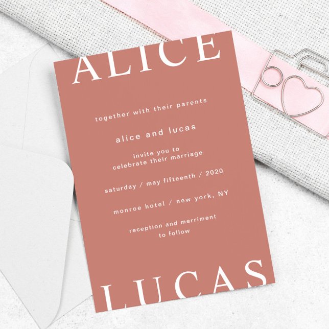 Ultra Modern Layout Elegant Script Wedding Invitation (Creator Uploaded)