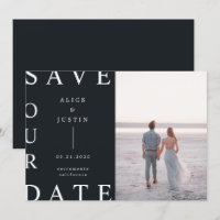 ultra modern layout photo Save the Date
