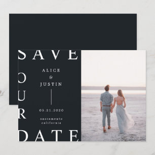 ultra modern layout photo Save the Date Invitation