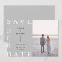 ultra modern layout photo Save the Date