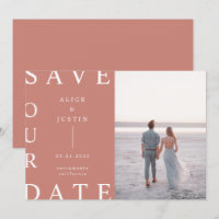 ultra modern layout photo Save the Date