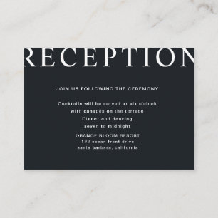 ultra modern layout Reception Enclosure Card