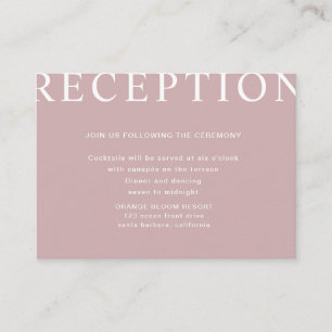 ultra modern layout Reception Enclosure Card
