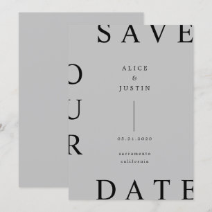 ultra modern layout Save the Date Invitation
