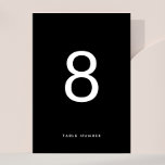 Ultra Modern Minimalist SIMPLE BLACK WHITE wedding Table Number<br><div class="desc">Ultra Modern Minimalist SIMPLE BLACK WHITE wedding Table Number</div>