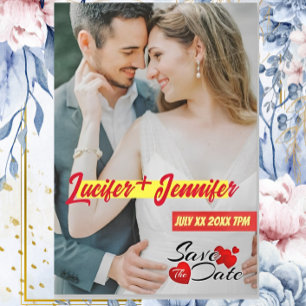 Ultra Modern Name Photo Personalise Vertical Save The Date